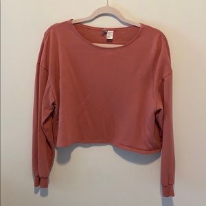 Pink cropped sweater